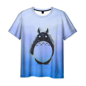 Мужская футболка 3D с принтом Мой сосед Тоторо , 100% полиэфир | прямой крой, круглый вырез горловины, длина до линии бедер | Тематика изображения на принте: totoro | хаяо миядзаки