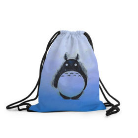 Рюкзак-мешок 3D с принтом Мой сосед Тоторо , 100% полиэстер | плотность ткани — 200 г/м2, размер — 35 х 45 см; лямки — толстые шнурки, застежка на шнуровке, без карманов и подкладки | totoro | хаяо миядзаки