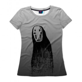 Женская футболка 3D с принтом Унесенные призраками , 100% полиэфир ( синтетическое хлопкоподобное полотно) | прямой крой, круглый вырез горловины, длина до линии бедер | spirited away | миядзаки | хаяо
