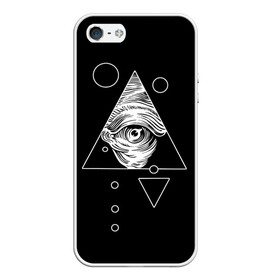 Чехол для iPhone 5/5S матовый с принтом Всевидящее око , Силикон | Область печати: задняя сторона чехла, без боковых панелей | Тематика изображения на принте: tattoo | в треугольнике | всевидящее око | всевидящий глаз | зрачок | пирамида | тату