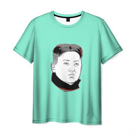Мужская футболка 3D с принтом Ким чен ын , 100% полиэфир | прямой крой, круглый вырез горловины, длина до линии бедер | 
