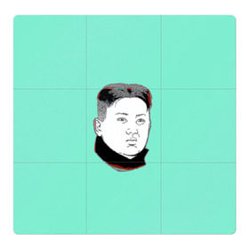 Магнитный плакат 3Х3 с принтом Ким чен ын , Полимерный материал с магнитным слоем | 9 деталей размером 9*9 см | 