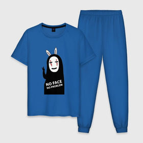 Мужская пижама хлопок с принтом Унесенные призраками , 100% хлопок | брюки и футболка прямого кроя, без карманов, на брюках мягкая резинка на поясе и по низу штанин
 | spirited away | миядзаки | хаяо