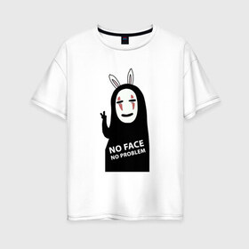 Женская футболка хлопок Oversize с принтом Унесенные призраками , 100% хлопок | свободный крой, круглый ворот, спущенный рукав, длина до линии бедер
 | spirited away | миядзаки | хаяо