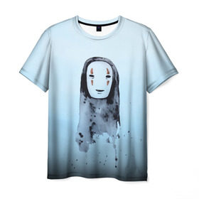 Мужская футболка 3D с принтом Унесенные призраками , 100% полиэфир | прямой крой, круглый вырез горловины, длина до линии бедер | spirited away | миядзаки | хаяо