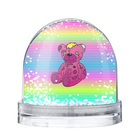 Снежный шар с принтом Мишка Lil Peep , Пластик | Изображение внутри шара печатается на глянцевой фотобумаге с двух сторон | gbc | hip hop | lil peep | love | pink | rap | лил пип | лилпип | медведь | медвежонок | мишка | реп | розовый | рэп | тату | трэп | хип хоп | эмо