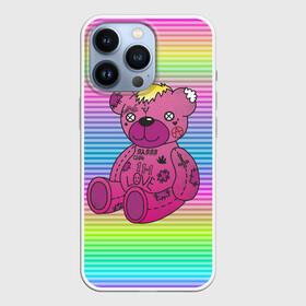 Чехол для iPhone 13 Pro с принтом Мишка Lil Peep ,  |  | gbc | hip hop | lil peep | love | pink | rap | лил пип | лилпип | медведь | медвежонок | мишка | реп | розовый | рэп | тату | трэп | хип хоп | эмо
