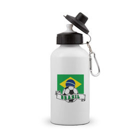 Бутылка спортивная с принтом Футбол - Бразилия , металл | емкость — 500 мл, в комплекте две пластиковые крышки и карабин для крепления | brasil | brazil | football | goal | neymar | sport | team | бразилия | гол | игрок | марсело | мяч | неймар | спорт | тренер | футбол | чемпион | чемпионат