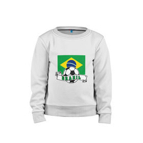 Детский свитшот хлопок с принтом Футбол - Бразилия , 100% хлопок | круглый вырез горловины, эластичные манжеты, пояс и воротник | brasil | brazil | football | goal | neymar | sport | team | бразилия | гол | игрок | марсело | мяч | неймар | спорт | тренер | футбол | чемпион | чемпионат
