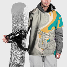 Накидка на куртку 3D с принтом love saxophone , 100% полиэстер |  | Тематика изображения на принте: саксофон | саксофонист
