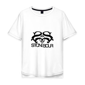 Мужская футболка хлопок Oversize с принтом Stone Sour ss , 100% хлопок | свободный крой, круглый ворот, “спинка” длиннее передней части | stone sour