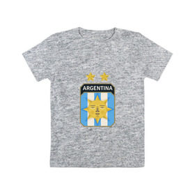 Детская футболка хлопок с принтом Аргентина , 100% хлопок | круглый вырез горловины, полуприлегающий силуэт, длина до линии бедер | 