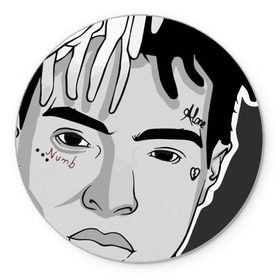 Коврик круглый с принтом xxxtentacion , резина и полиэстер | круглая форма, изображение наносится на всю лицевую часть | Тематика изображения на принте: jahseh dwayne | onfroy | xxxtentacion | джасей дуэйн онфрой