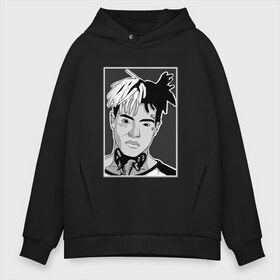 Мужское худи Oversize хлопок с принтом xxxtentacion , френч-терри — 70% хлопок, 30% полиэстер. Мягкий теплый начес внутри —100% хлопок | боковые карманы, эластичные манжеты и нижняя кромка, капюшон на магнитной кнопке | jahseh dwayne | onfroy | xxxtentacion | джасей дуэйн онфрой