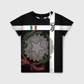 Детская футболка 3D с принтом Juventus - форма , 100% гипоаллергенный полиэфир | прямой крой, круглый вырез горловины, длина до линии бедер, чуть спущенное плечо, ткань немного тянется | Тематика изображения на принте: cr7 | geometry | juve | juventus | ronaldo | texture | геометрия | герб италии | звезда | роналдо | текстура | флаг италии | ювентус