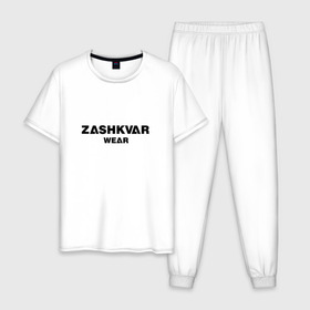 Мужская пижама хлопок с принтом ZASHKVAR WEAR , 100% хлопок | брюки и футболка прямого кроя, без карманов, на брюках мягкая резинка на поясе и по низу штанин
 | 