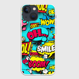 Чехол для iPhone 13 mini с принтом Поп арт в моде ,  |  | pop art | style | безумство | комикс | лейблы | микс | поп арт | яркие | яркое | яркости