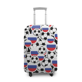 Чехол для чемодана 3D с принтом Футбольный Поп арт Россия , 86% полиэфир, 14% спандекс | двустороннее нанесение принта, прорези для ручек и колес | pop art | style | безумство | комикс | микс | поп арт | футбол | яркие | яркое | яркости