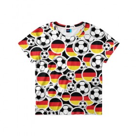 Детская футболка 3D с принтом Футбольный Поп арт Германия , 100% гипоаллергенный полиэфир | прямой крой, круглый вырез горловины, длина до линии бедер, чуть спущенное плечо, ткань немного тянется | 