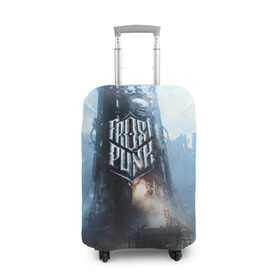 Чехол для чемодана 3D с принтом Frost punk , 86% полиэфир, 14% спандекс | двустороннее нанесение принта, прорези для ручек и колес | 