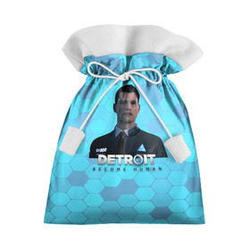 Подарочный 3D мешок с принтом Detroit: Become Human , 100% полиэстер | Размер: 29*39 см | Тематика изображения на принте: android | connor | dbh | detroit | detroit become human | deviant | game | gamer | андроид | девиант | детройт | игра | коннор