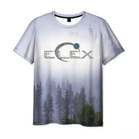 Мужская футболка 3D с принтом Elex , 100% полиэфир | прямой крой, круглый вырез горловины, длина до линии бедер | 