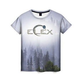 Женская футболка 3D с принтом Elex , 100% полиэфир ( синтетическое хлопкоподобное полотно) | прямой крой, круглый вырез горловины, длина до линии бедер | 