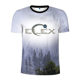 Мужская футболка 3D спортивная с принтом Elex , 100% полиэстер с улучшенными характеристиками | приталенный силуэт, круглая горловина, широкие плечи, сужается к линии бедра | 