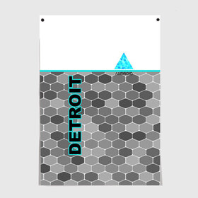 Постер с принтом Detroit: Become Human , 100% бумага
 | бумага, плотность 150 мг. Матовая, но за счет высокого коэффициента гладкости имеет небольшой блеск и дает на свету блики, но в отличии от глянцевой бумаги не покрыта лаком | 