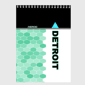 Скетчбук с принтом Detroit Become Human , 100% бумага
 | 48 листов, плотность листов — 100 г/м2, плотность картонной обложки — 250 г/м2. Листы скреплены сверху удобной пружинной спиралью | android | dbh | detroit | detroit become human | deviant | game | gamer | андроид | девиант | детройт | игра | костюм