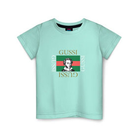 Детская футболка хлопок с принтом Пушкин , 100% хлопок | круглый вырез горловины, полуприлегающий силуэт, длина до линии бедер | 