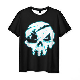 Мужская футболка 3D с принтом Sea of Thieves , 100% полиэфир | прямой крой, круглый вырез горловины, длина до линии бедер | action | adventure | боевик | графика | мульт | остров | пираты | череп