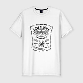 Мужская футболка премиум с принтом GunsN`Roses , 92% хлопок, 8% лайкра | приталенный силуэт, круглый вырез ворота, длина до линии бедра, короткий рукав | gansenroses | gunsnroses | rock | rockmusik | ганзенроуз | рок | рокмузыка