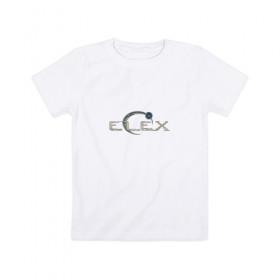 Детская футболка хлопок с принтом Elex LOGO , 100% хлопок | круглый вырез горловины, полуприлегающий силуэт, длина до линии бедер | 