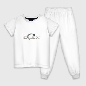 Детская пижама хлопок с принтом Elex LOGO , 100% хлопок |  брюки и футболка прямого кроя, без карманов, на брюках мягкая резинка на поясе и по низу штанин
 | 