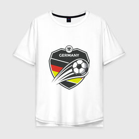 Мужская футболка хлопок Oversize с принтом Germany , 100% хлопок | свободный крой, круглый ворот, “спинка” длиннее передней части | football | germany | sport | германия | мяч | нойер | орёл | сборная | спорт | флаг | футбол | чемпионат мира