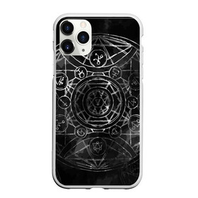 Чехол для iPhone 11 Pro Max матовый с принтом Black Alchemy , Силикон |  | Тематика изображения на принте: alchemy | art | black | circles | design | lines | metal dark | runes | алхимия | арт | блэк метал | линии | метал | руны | черный