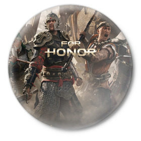 Значок с принтом FOR HONOR ,  металл | круглая форма, металлическая застежка в виде булавки | Тематика изображения на принте: for honor | викинги | игра | рыцари | средневековье | япония