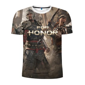 Мужская футболка 3D спортивная с принтом FOR HONOR , 100% полиэстер с улучшенными характеристиками | приталенный силуэт, круглая горловина, широкие плечи, сужается к линии бедра | for honor | викинги | игра | рыцари | средневековье | япония