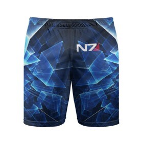 Мужские шорты 3D спортивные с принтом MASS EFFECT N7 ,  |  | n7 | альянс | броня | костюм | масс эффект | н7