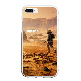 Чехол для iPhone 7Plus/8 Plus матовый с принтом FAR CRY 5 LOST ON MARS , Силикон | Область печати: задняя сторона чехла, без боковых панелей | action | far cry | far cry 5 | lost on mars | игра | космонавт | космос | марс | экшн