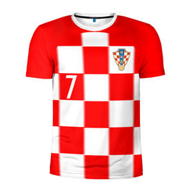 Мужская футболка 3D спортивная с принтом Хорватия Ракитич форма , 100% полиэстер с улучшенными характеристиками | приталенный силуэт, круглая горловина, широкие плечи, сужается к линии бедра |  ракитич  | сборная хорватии | хорватия | чемпионат мира | чм