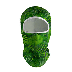Балаклава 3D с принтом Тропики , 100% полиэстер, ткань с особыми свойствами — Activecool | плотность 150–180 г/м2; хорошо тянется, но при этом сохраняет форму. Закрывает шею, вокруг отверстия для глаз кайма. Единый размер | джунгли | зелень | лес | листья | тропики