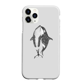 Чехол для iPhone 11 Pro матовый с принтом Киты , Силикон |  | арт | касатка | касатки | кит | море | океан | рисунок | узор