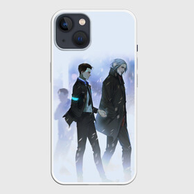 Чехол для iPhone 13 с принтом HANK  CONNOR ,  |  | action | ai | android | connor | detroit become human | rk 800 | rk 900 | андроиды | детектив | игра | интерактивное кино | кара | коннор | логотип | маркус | роботы | фирменный стиль | экшн