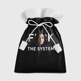 Подарочный 3D мешок с принтом F*ck The System / Mr. Robot , 100% полиэстер | Размер: 29*39 см | society | system | систему