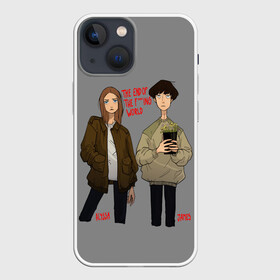 Чехол для iPhone 13 mini с принтом Конец го Мира ,  |  | alex lawther | allysa | james | jessica barden | netflix | алекс лоутер | джессика барден | нетфликс