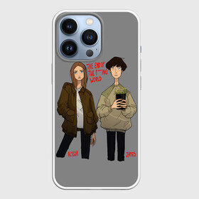 Чехол для iPhone 13 Pro с принтом Конец го Мира ,  |  | alex lawther | allysa | james | jessica barden | netflix | алекс лоутер | джессика барден | нетфликс