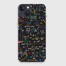 Чехол для iPhone 13 с принтом Math ,  |  | математика | наука | тригонометрия | уравнения | формулы | цифры
