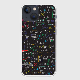 Чехол для iPhone 13 mini с принтом Math ,  |  | математика | наука | тригонометрия | уравнения | формулы | цифры